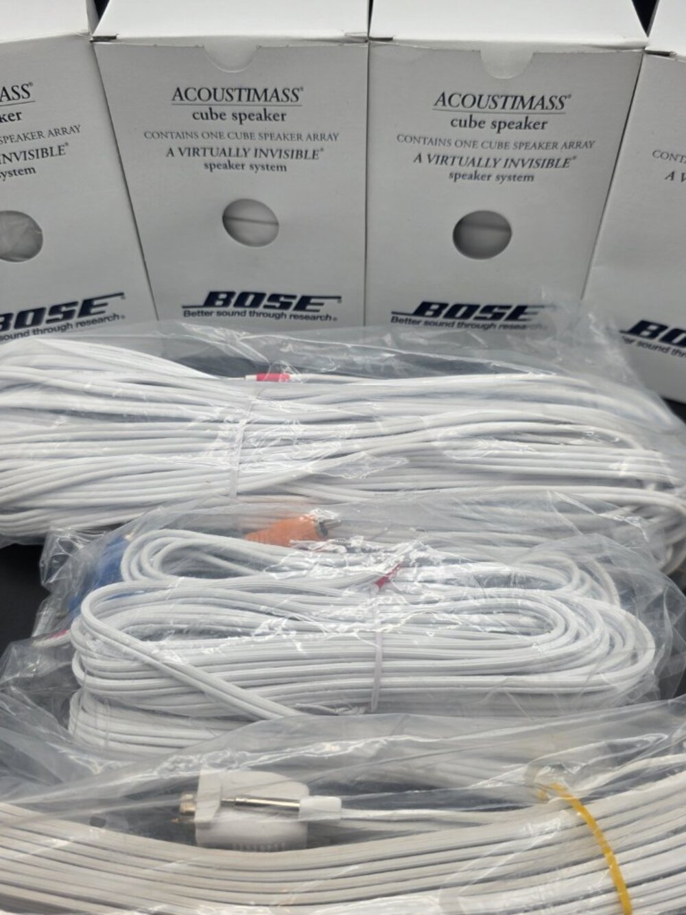 NEW Bose Double Cube Speaker set of 4 DoubleShot Lifestyle Acoustimass White